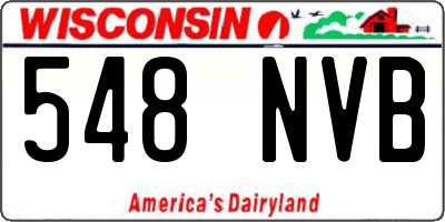 WI license plate 548NVB