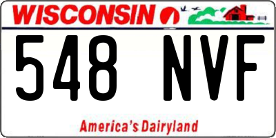 WI license plate 548NVF
