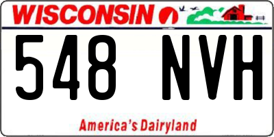 WI license plate 548NVH