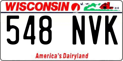WI license plate 548NVK