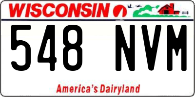 WI license plate 548NVM