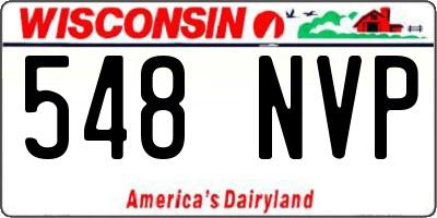 WI license plate 548NVP