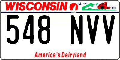 WI license plate 548NVV