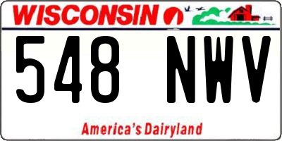 WI license plate 548NWV
