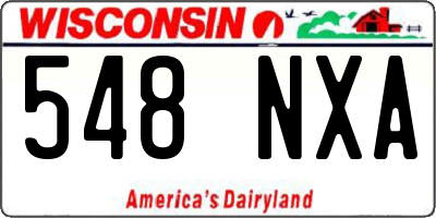 WI license plate 548NXA