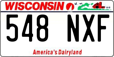 WI license plate 548NXF