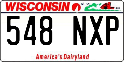 WI license plate 548NXP
