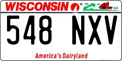 WI license plate 548NXV