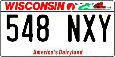 WI license plate 548NXY
