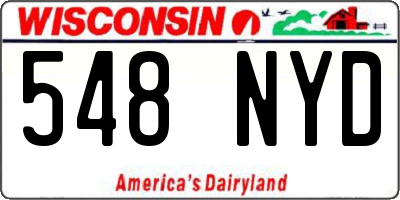 WI license plate 548NYD