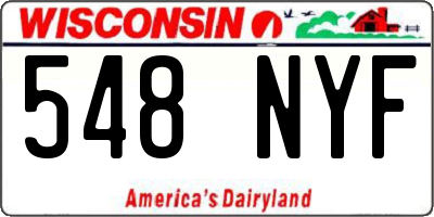 WI license plate 548NYF