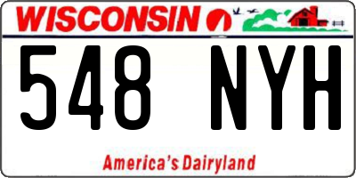 WI license plate 548NYH