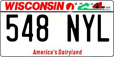 WI license plate 548NYL