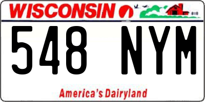 WI license plate 548NYM