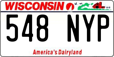 WI license plate 548NYP