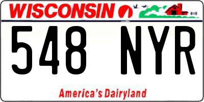WI license plate 548NYR