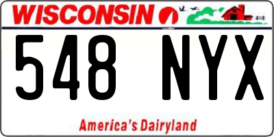 WI license plate 548NYX