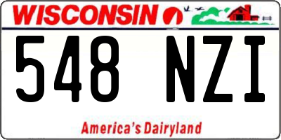 WI license plate 548NZI