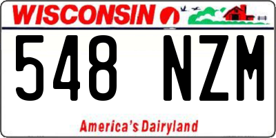 WI license plate 548NZM
