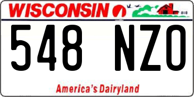WI license plate 548NZO