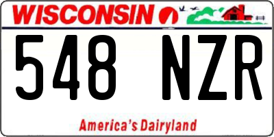 WI license plate 548NZR