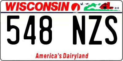 WI license plate 548NZS