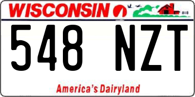 WI license plate 548NZT