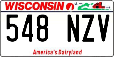 WI license plate 548NZV