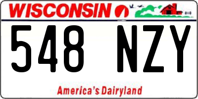 WI license plate 548NZY