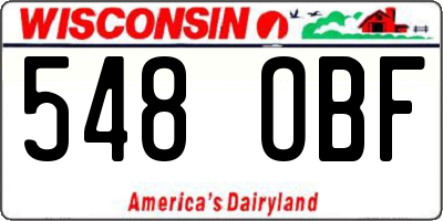 WI license plate 548OBF