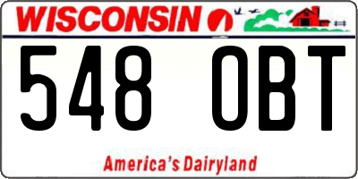 WI license plate 548OBT