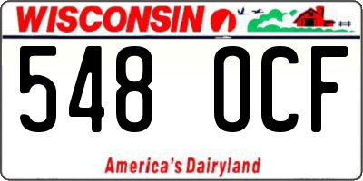 WI license plate 548OCF