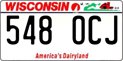 WI license plate 548OCJ