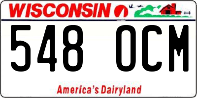 WI license plate 548OCM