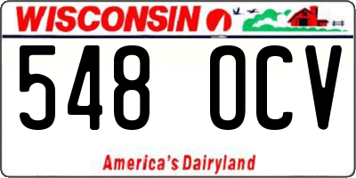 WI license plate 548OCV
