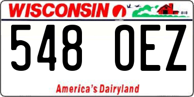 WI license plate 548OEZ