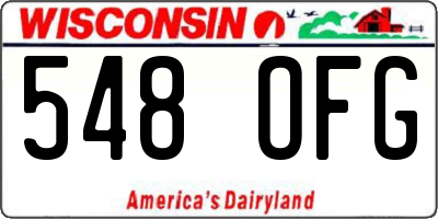 WI license plate 548OFG