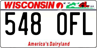 WI license plate 548OFL