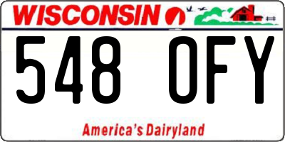 WI license plate 548OFY