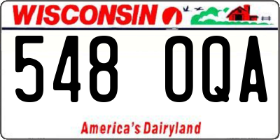 WI license plate 548OQA