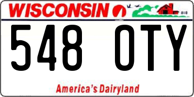 WI license plate 548OTY