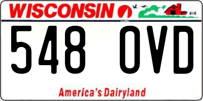WI license plate 548OVD