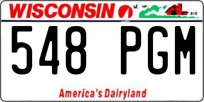 WI license plate 548PGM