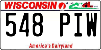 WI license plate 548PIW