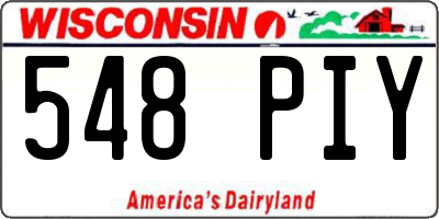 WI license plate 548PIY