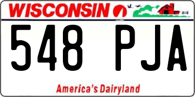 WI license plate 548PJA