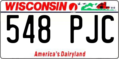 WI license plate 548PJC