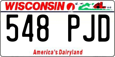 WI license plate 548PJD