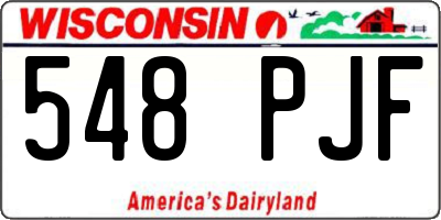 WI license plate 548PJF