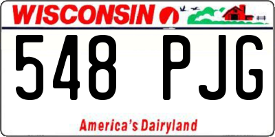 WI license plate 548PJG